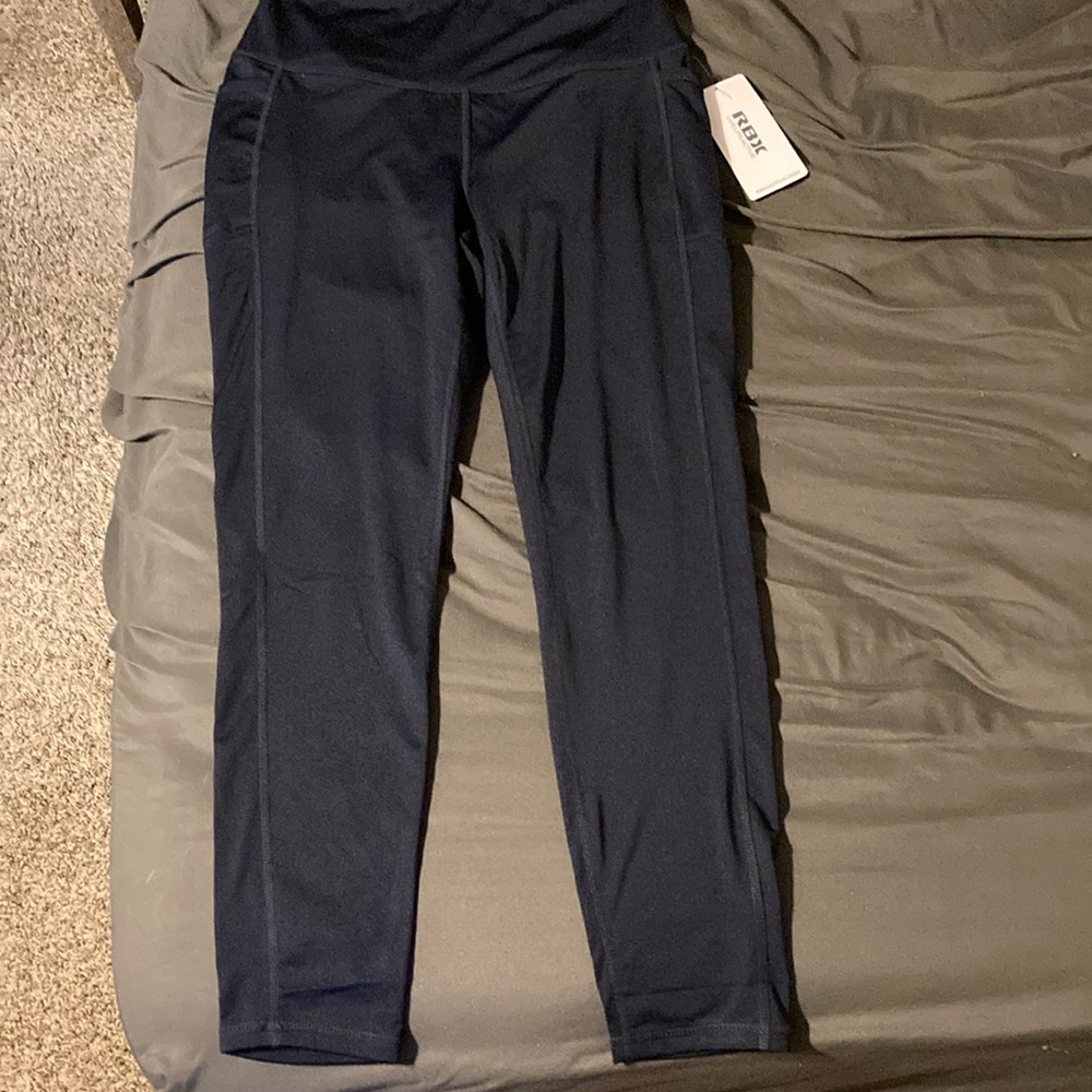 RBX Girls Navy Blue Active Leggings